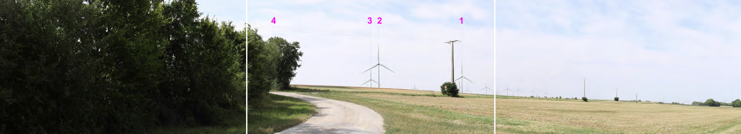 Depuis le Sud-ouest du lieu-dit Les Ormes