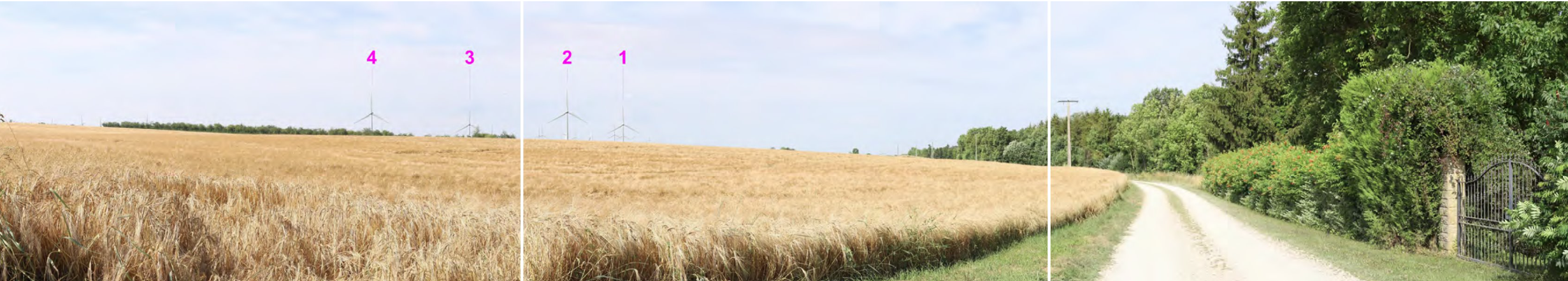 Depuis la rue d’Avat, au Sud-Ouest de Coupéville